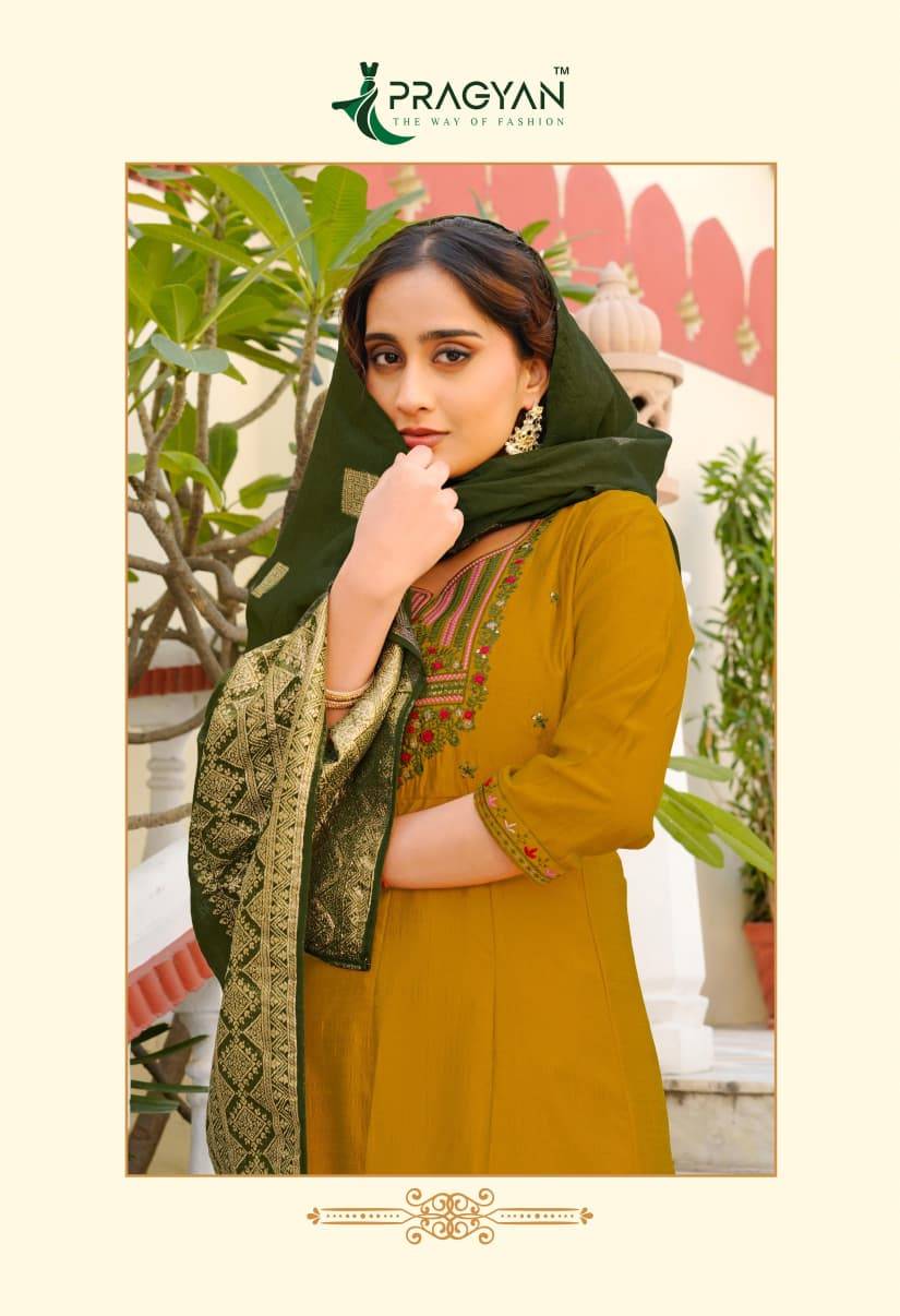 SAMRIDDHI VOL 4 by Pragyan 4001 To 4008 Series Beautiful Fancy Stylish Colourful casual wear Premium Vichitra Dresses At Wholesale Price